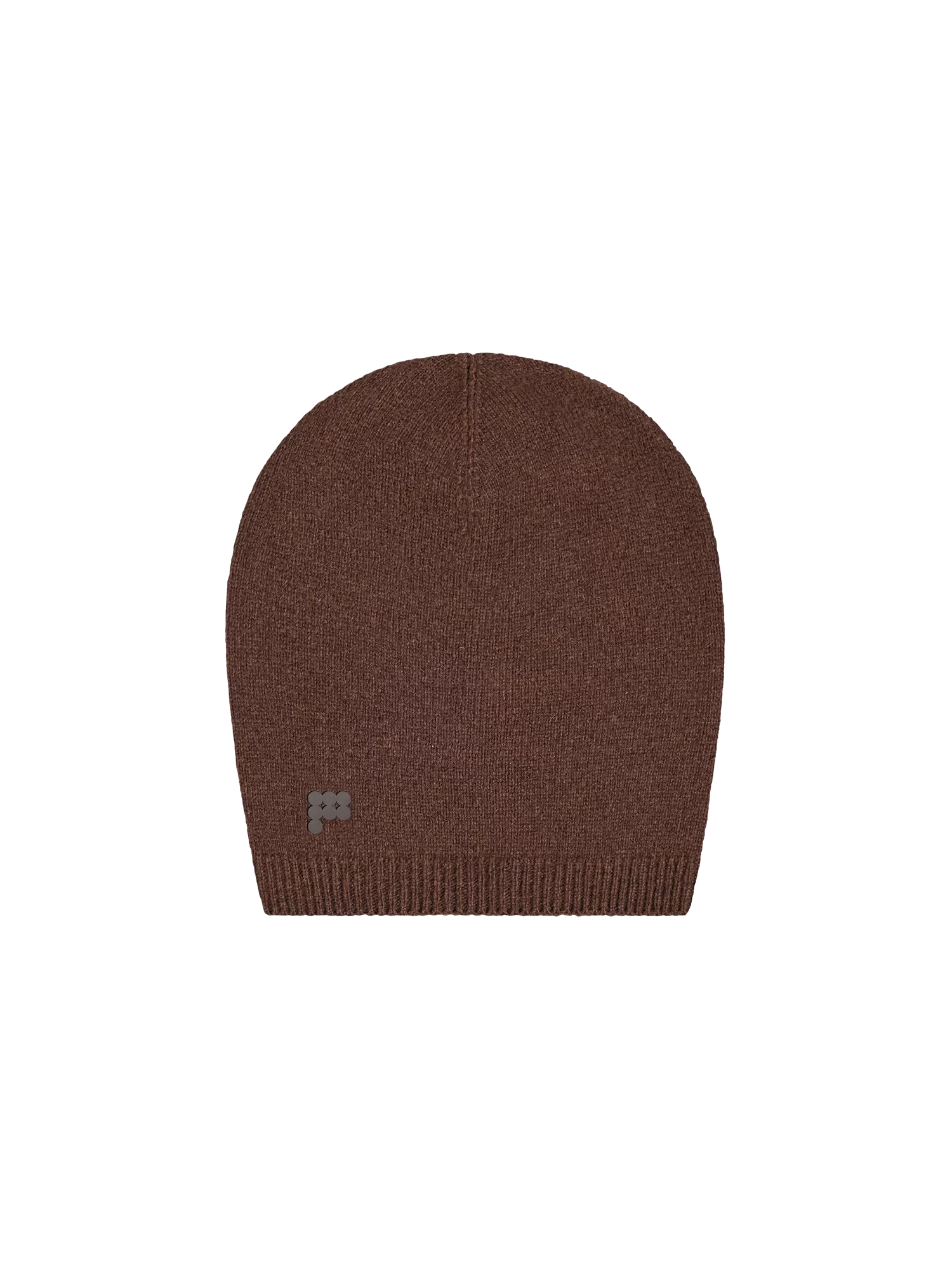 Recycled Cashmere Beanie—chestnut brown