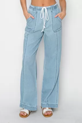 RISEN High Rise Straight Jeans