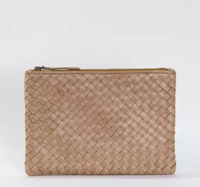 Rock Paper Scissors Feed Woven Clutch Pouch