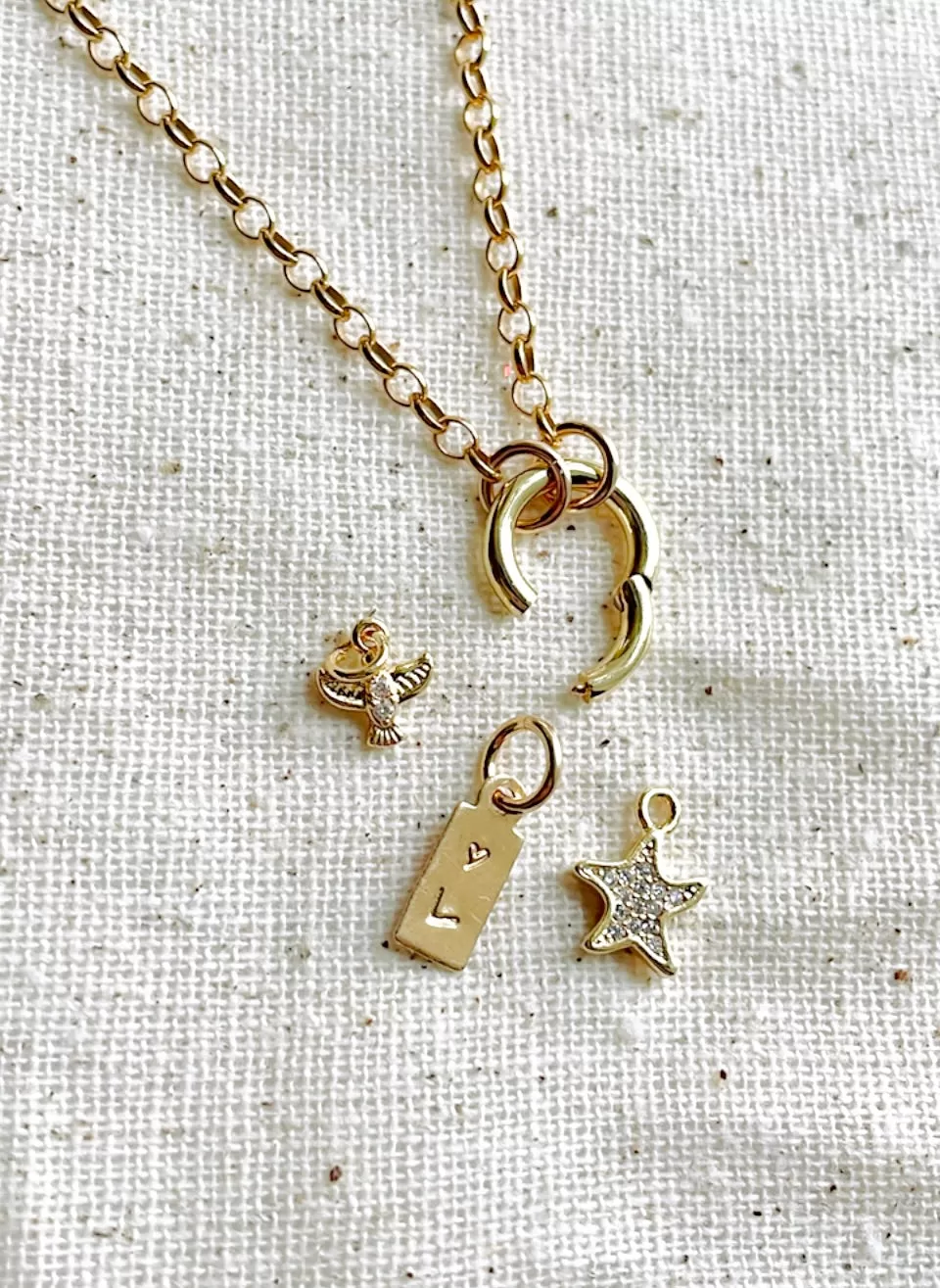 Rolo Chain Charm Necklace