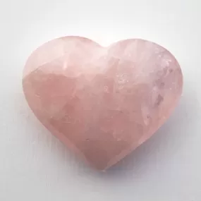 Rose Quartz - Heart, A- Grade, Polished