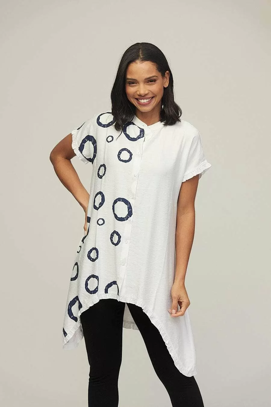 Saloos One-Sided Circular Print Shirt