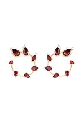 Small Garnet Flicker Earrings