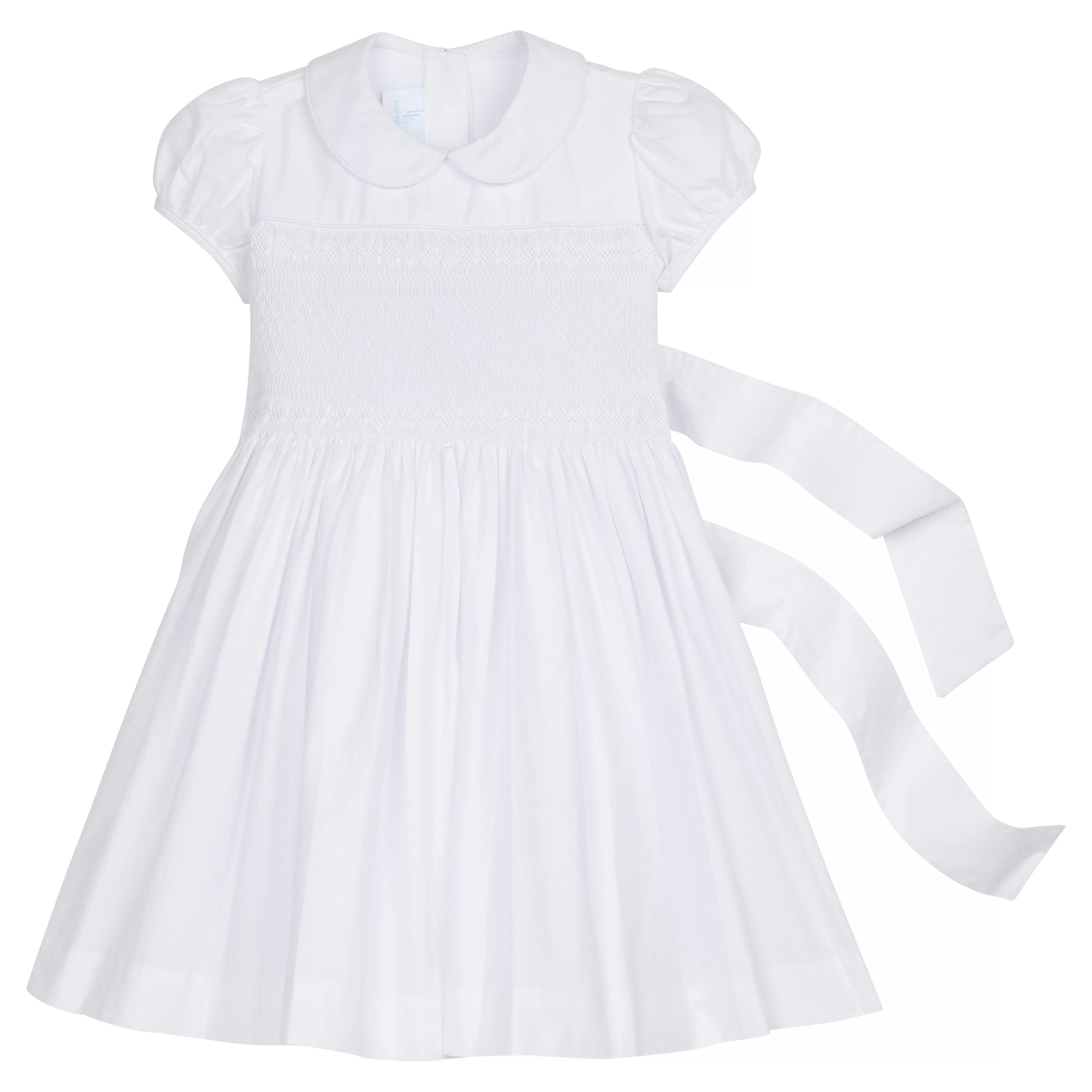 Smocked Emery Dress - White