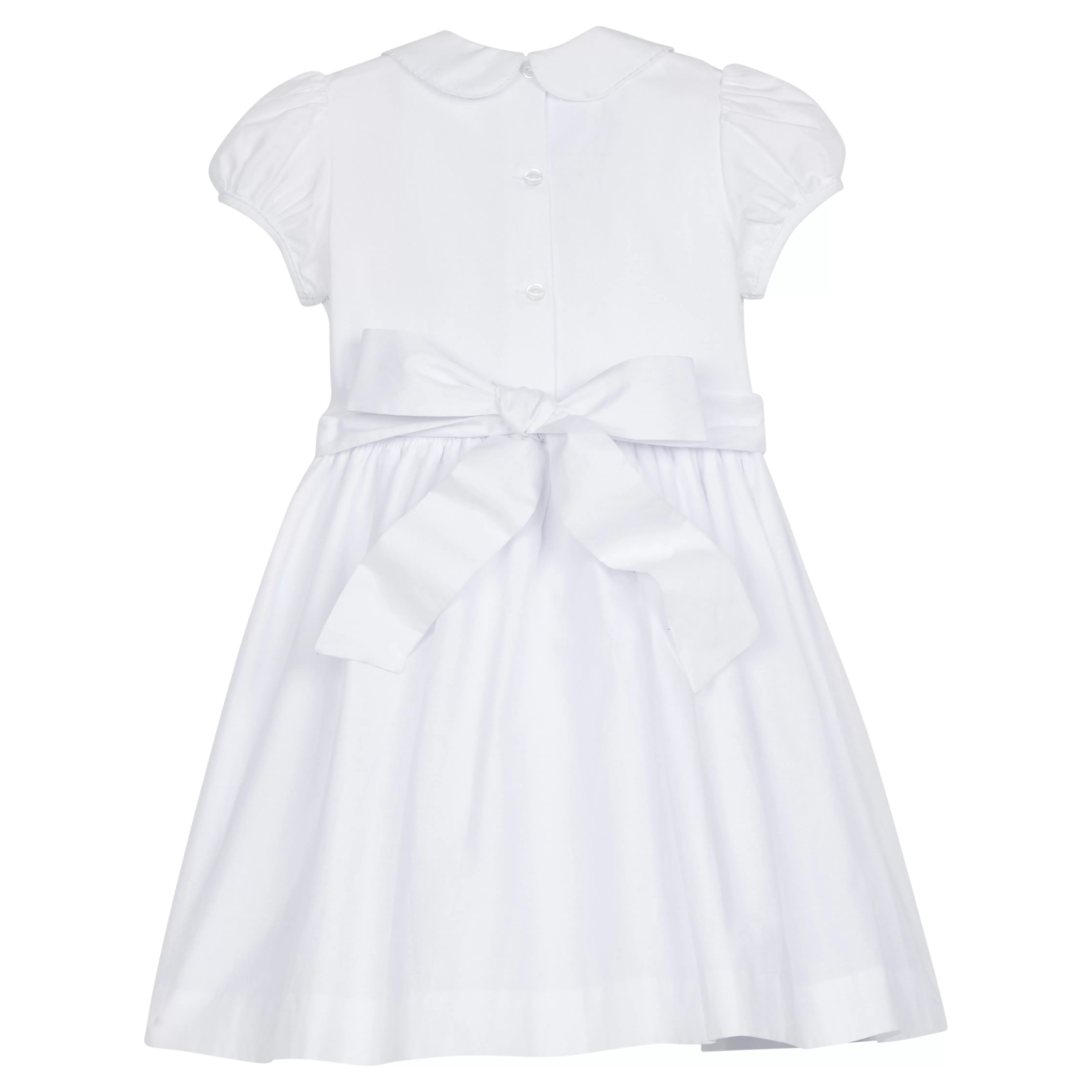 Smocked Emery Dress - White