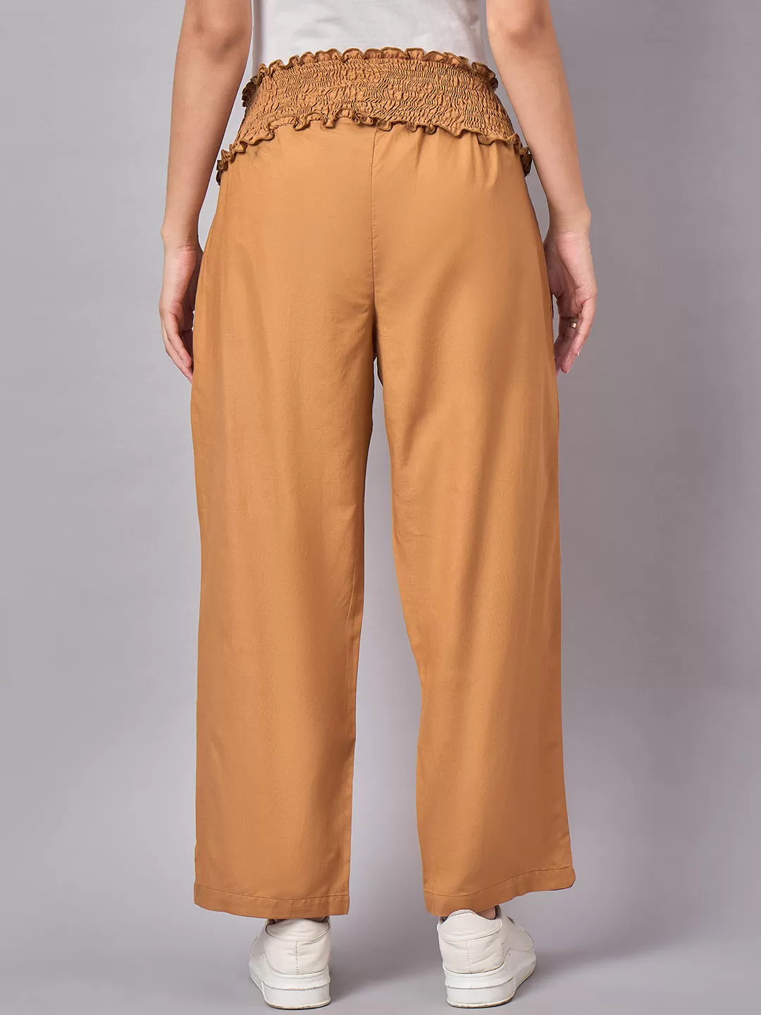 Solid Brown Color Maternity Pants