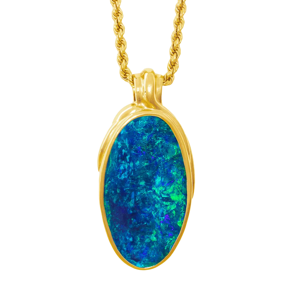 'The Amulet of Atlantis' Boulder Opal Necklace