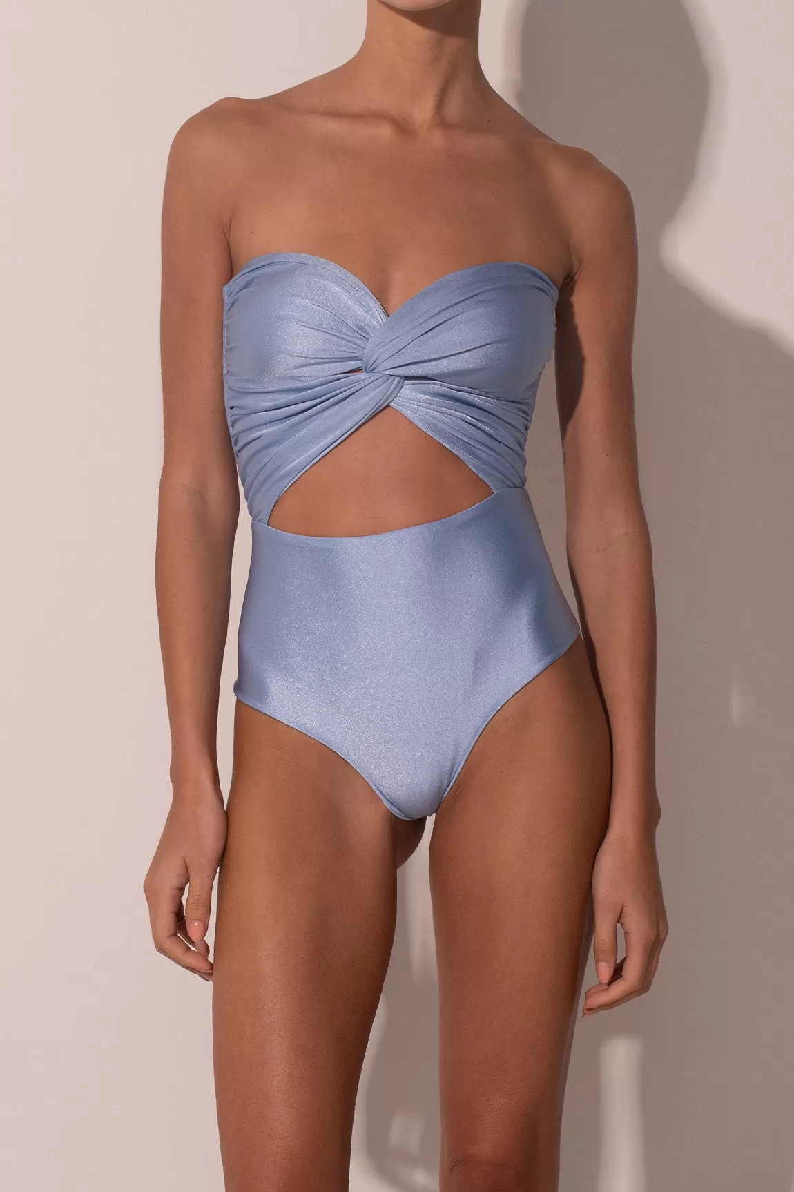 The Blue Draped One Piece