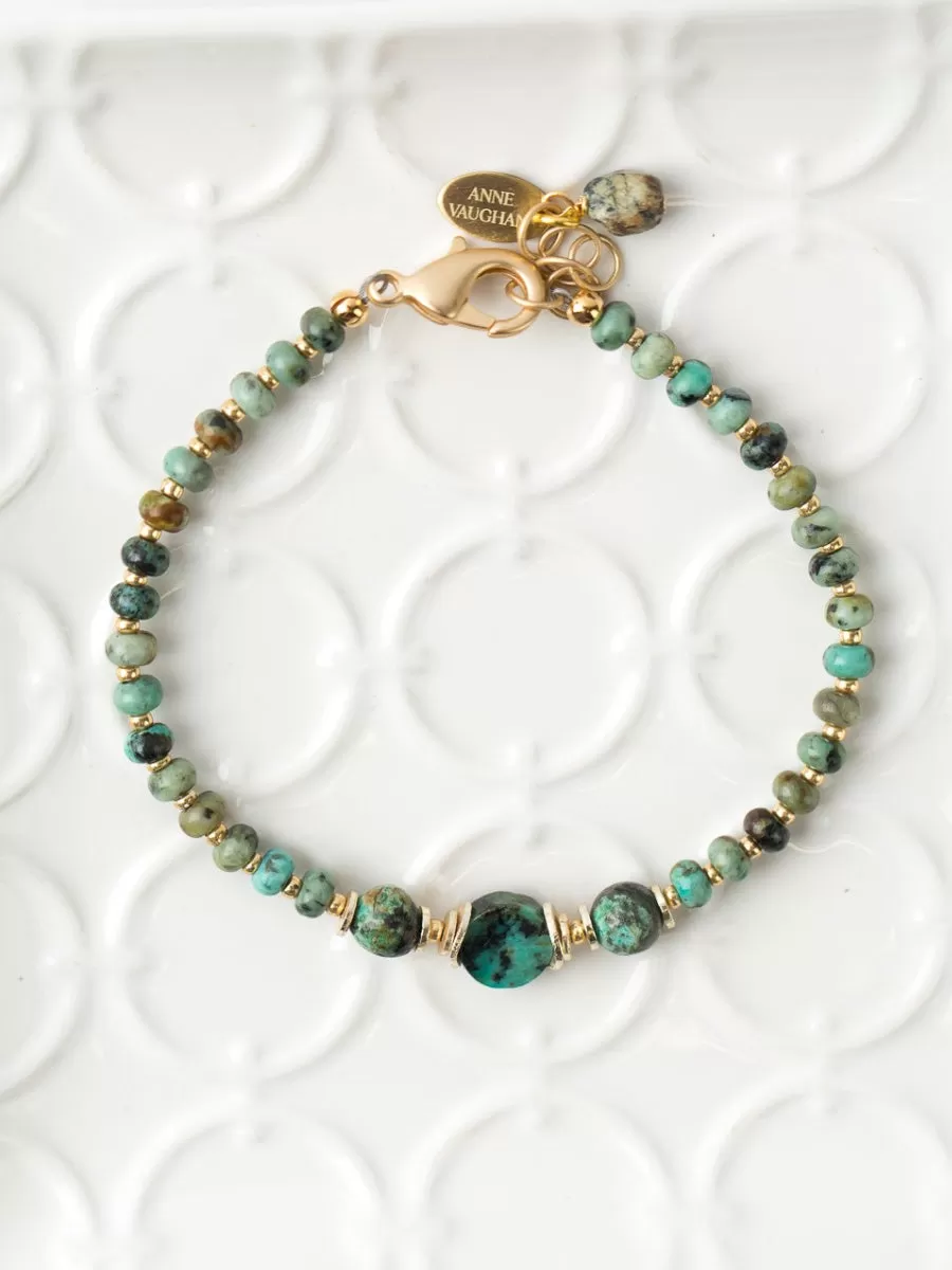 Tranquil Garden Turquoise Bracelet by Anne Vaughan