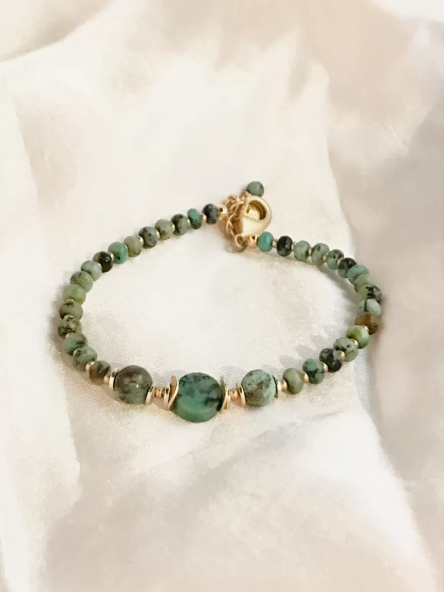 Tranquil Garden Turquoise Bracelet by Anne Vaughan