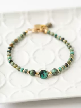 Tranquil Garden Turquoise Bracelet by Anne Vaughan