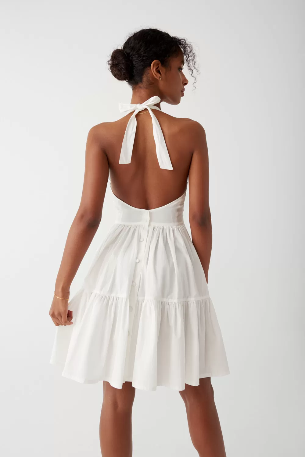 Tulsa Halter Midi Dress - White