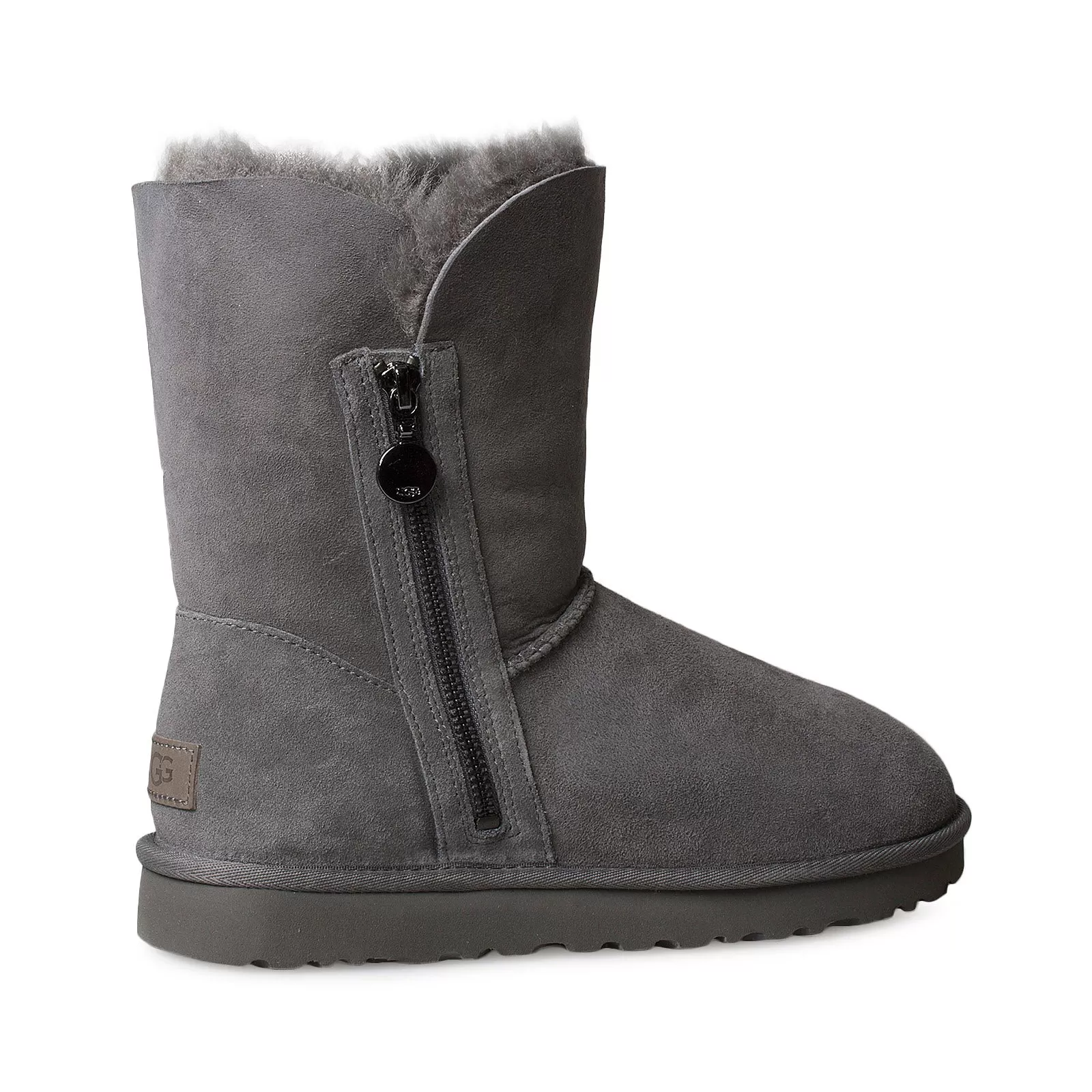 UGG Bailey Zip Short Grey Boots - Women's