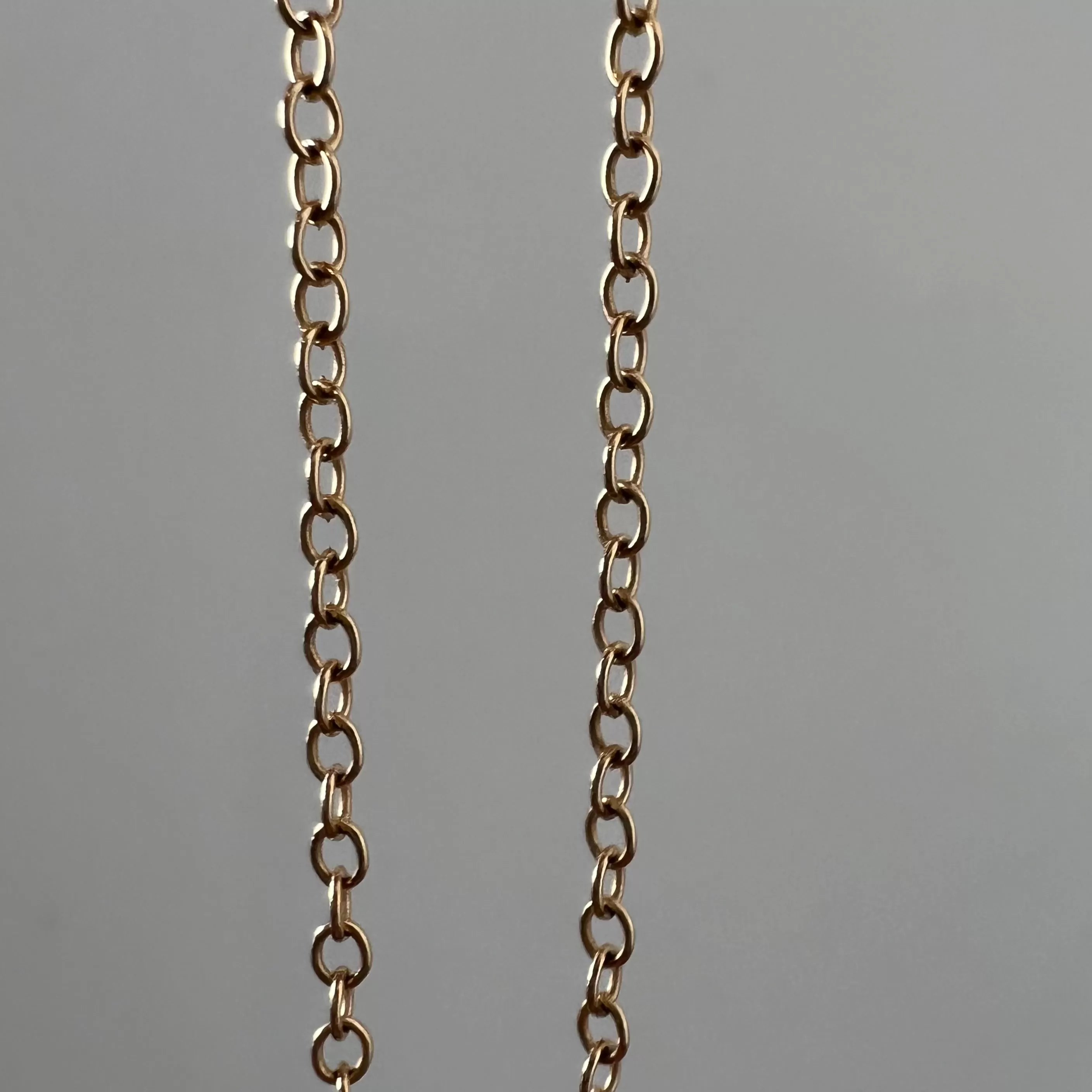 V I N T A G E // dainty cable / 14k yellow gold 1.5mm cable link chain / 17