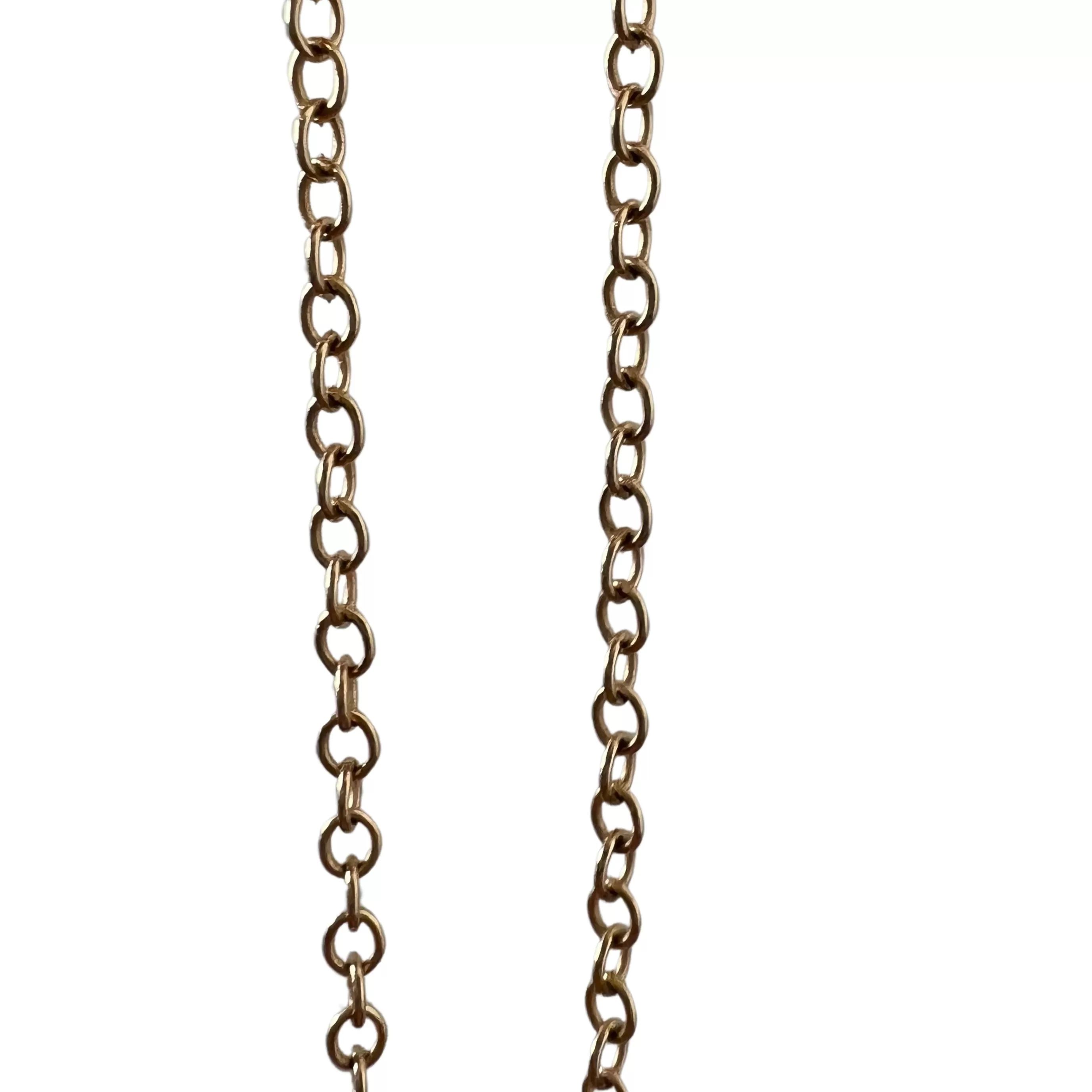 V I N T A G E // dainty cable / 14k yellow gold 1.5mm cable link chain / 17