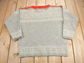 Vintage 1970s Figgio Pure New Wool Knit Sweater / Made in Norway / Outdoorsman / Vintage Knit / Winter Sweatshirt