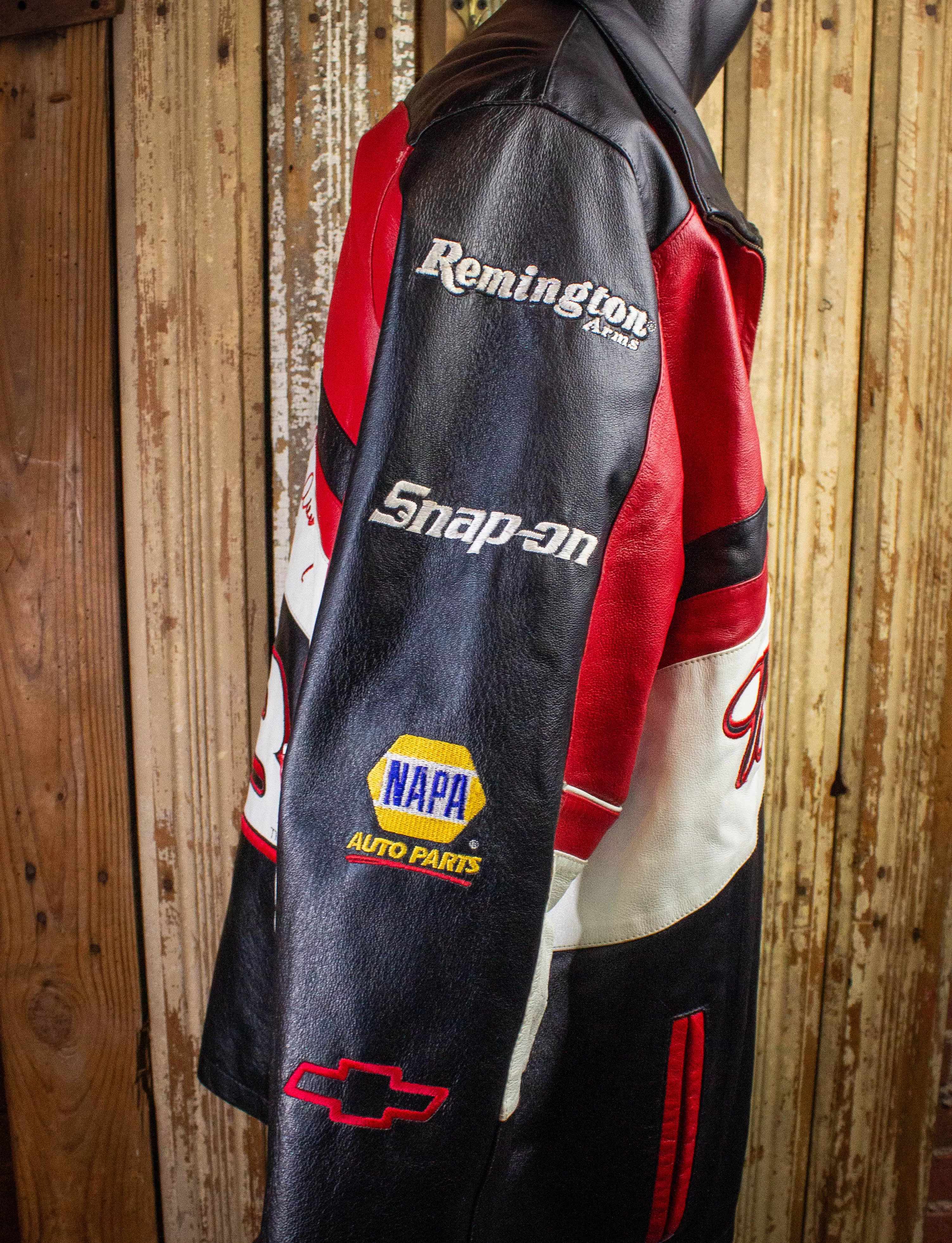 Vintage Budweiser Dale Earnhardt Jr Nascar Leather Jacket 2000s Large