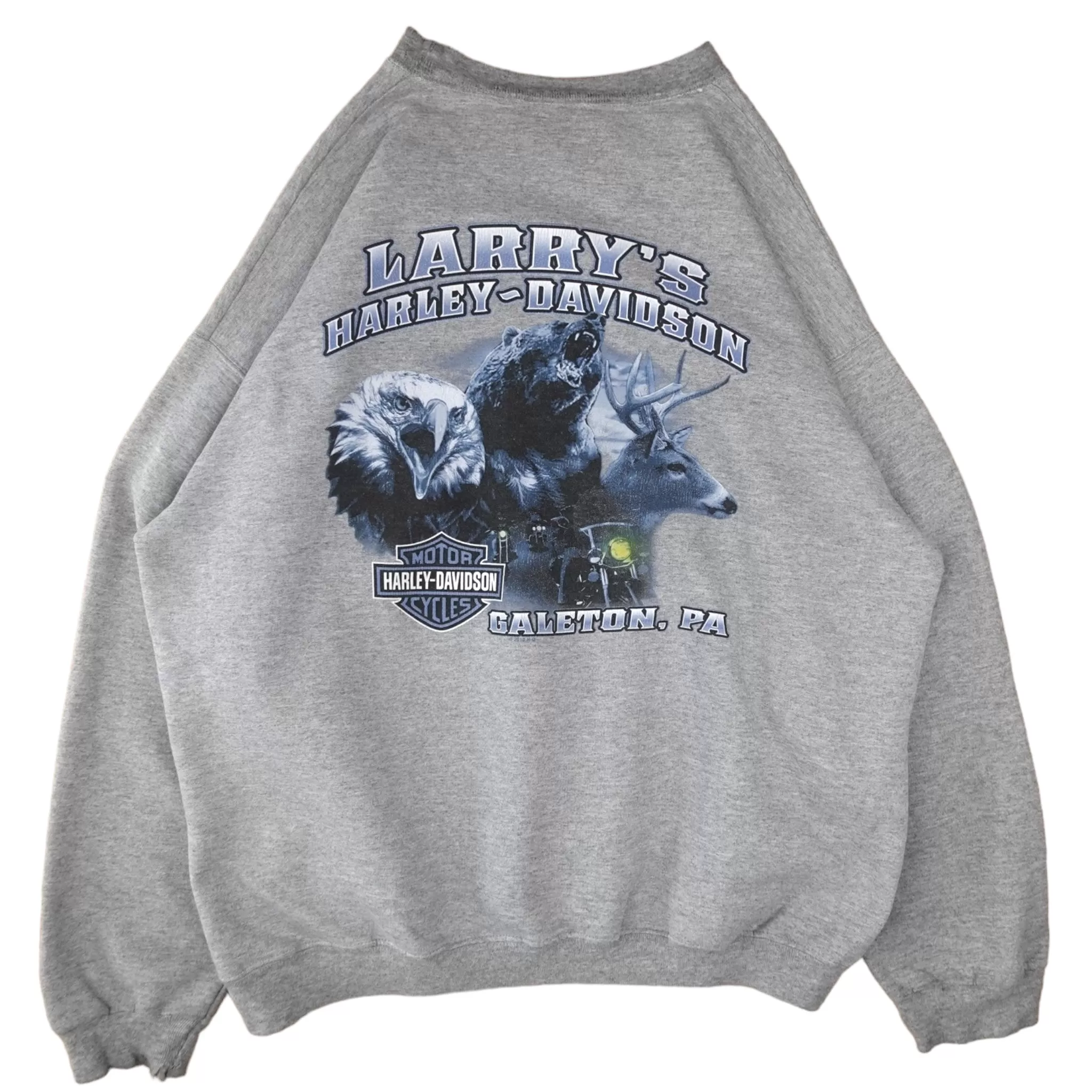 Vintage Grey Harley Davidson Sweatshirt - XL