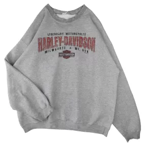 Vintage Grey Harley Davidson Sweatshirt - XL