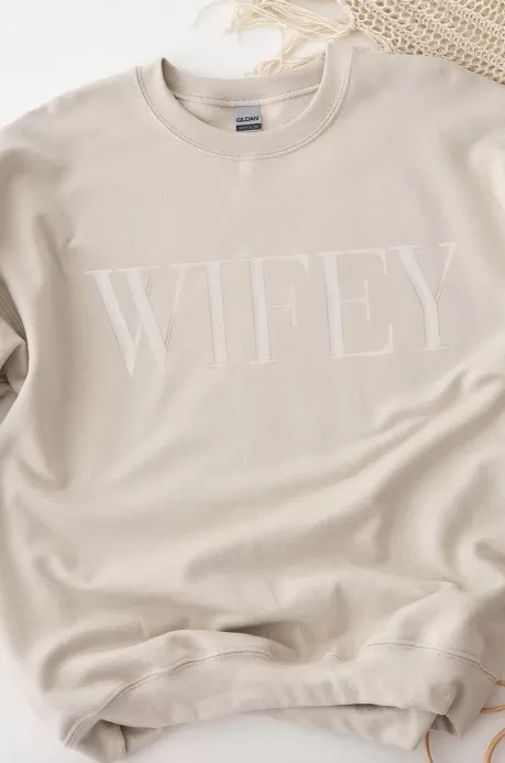 WIFEY Embroidered Sweatshirt