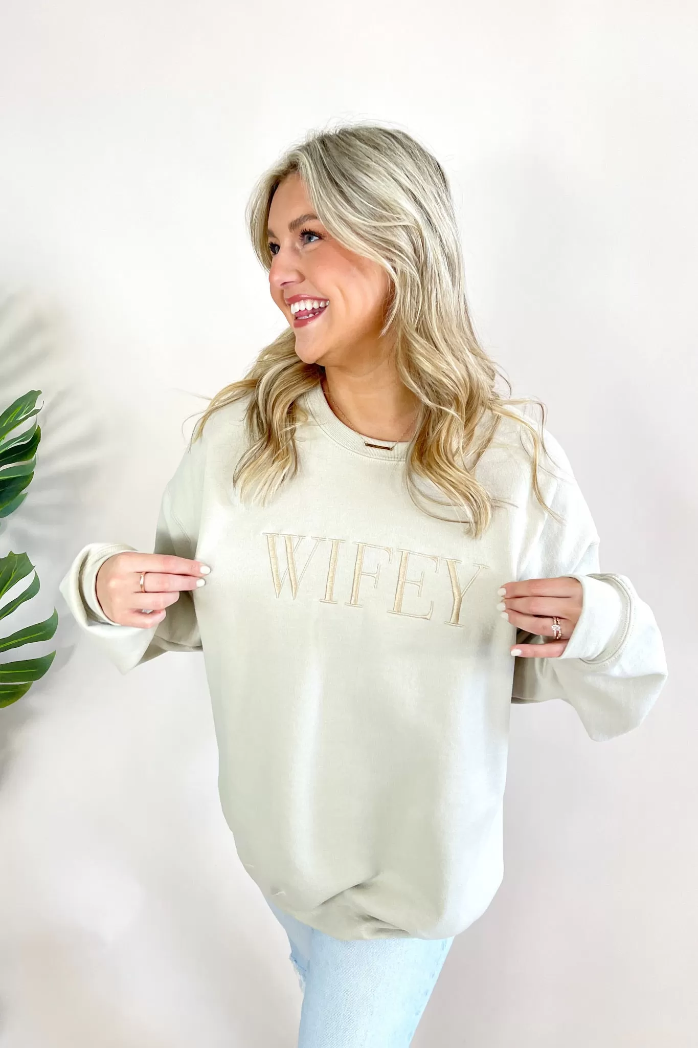 WIFEY Embroidered Sweatshirt