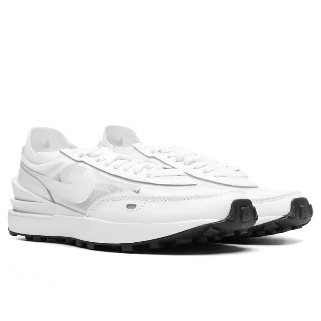 Women's Waffle One - White/White/Black