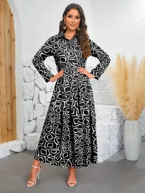 Zanzea Graphic Print Maxi Dress 5XL S4546762